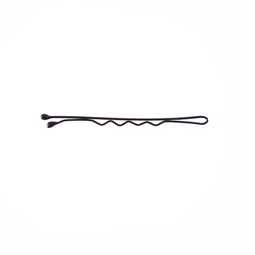 HAIR BOBBY PINS WITH WAVES (200 PC PKT) - 1002 BLACK