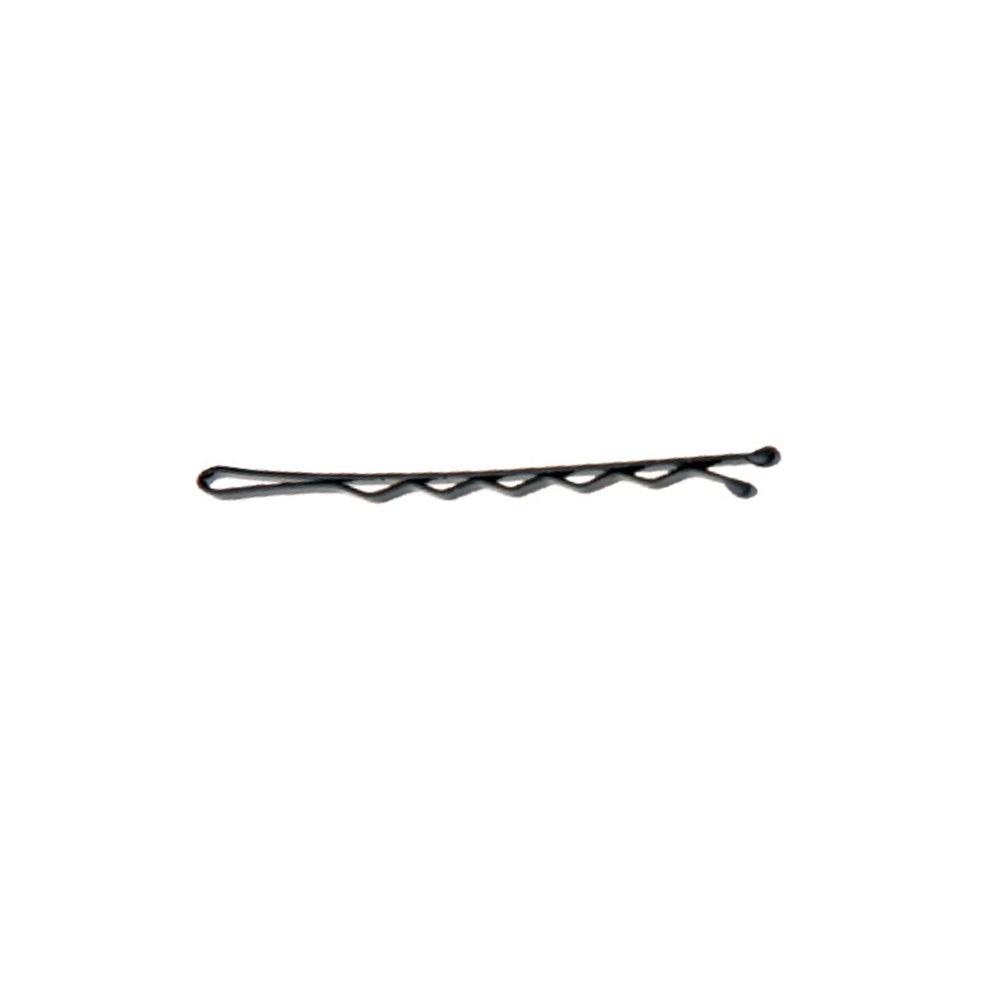 HAIR BOBBY PINS WITH WAVES (200 PC PKT) - 2002 BLACK